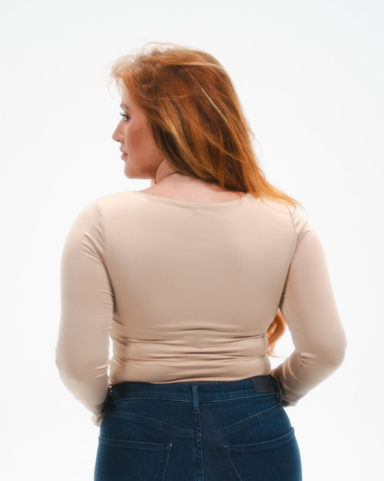 Scoop Neck Long Sleeve Bodysuit