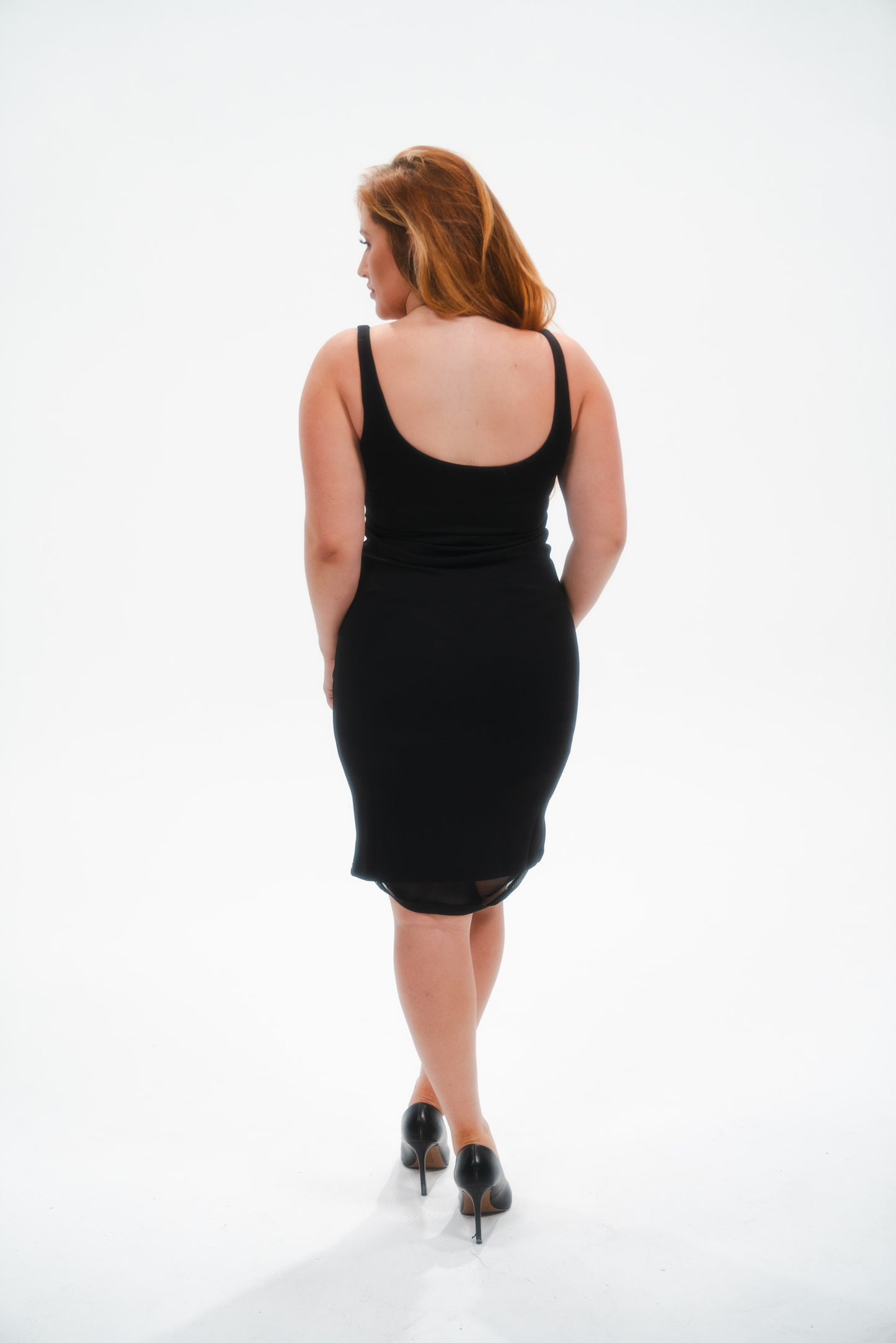 Mid Length Simple & Sexy Black Dress